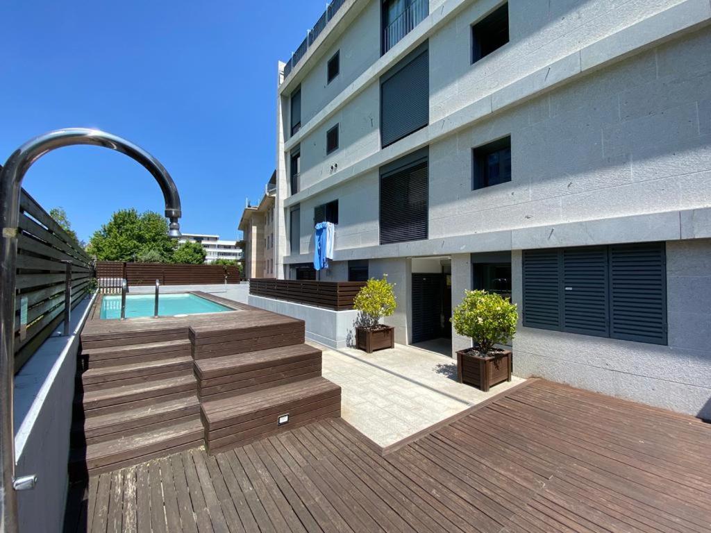 Baiona, Playa Santa Marta, Piscina Apartment Exterior photo